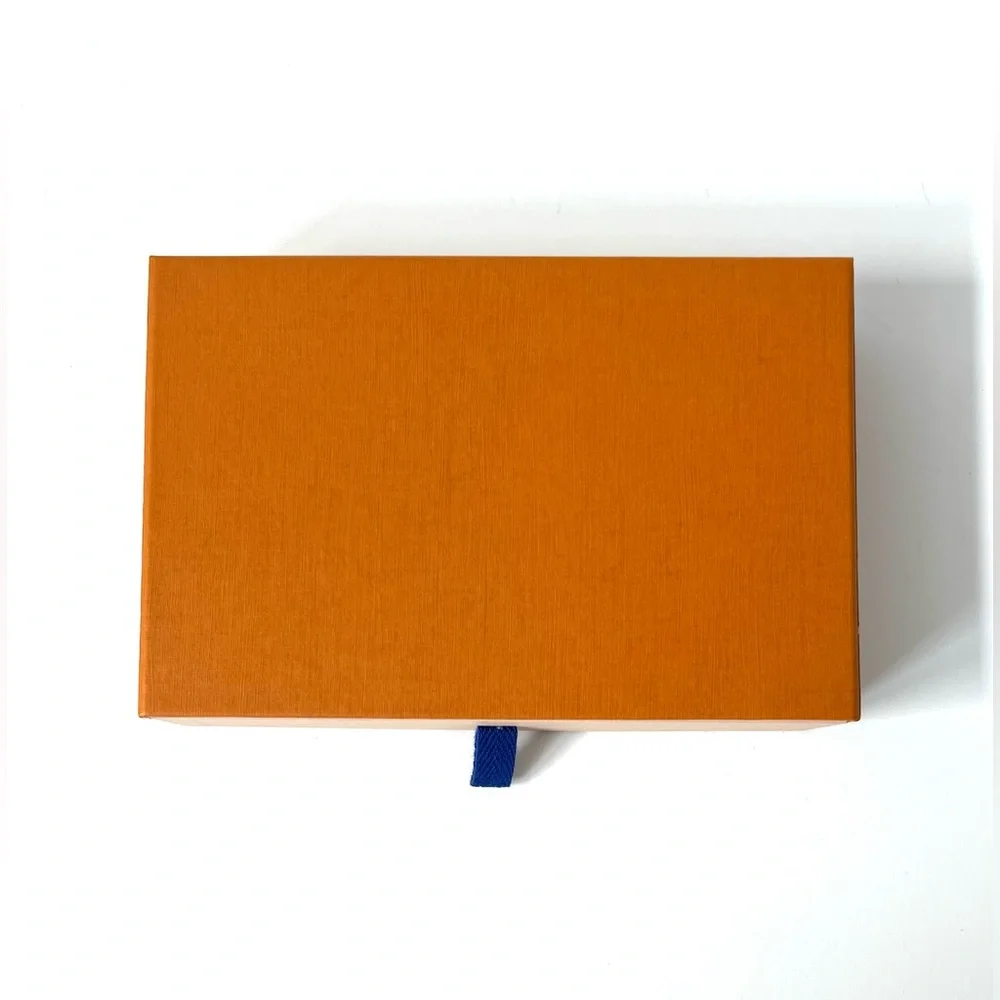 Louis Vuitton Signature Orange Sliding Storage Box, Size 8.25 x 5.5 x 1.75 in